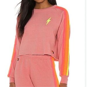 Aviator Nation Bolt Cropped Sweatshirt